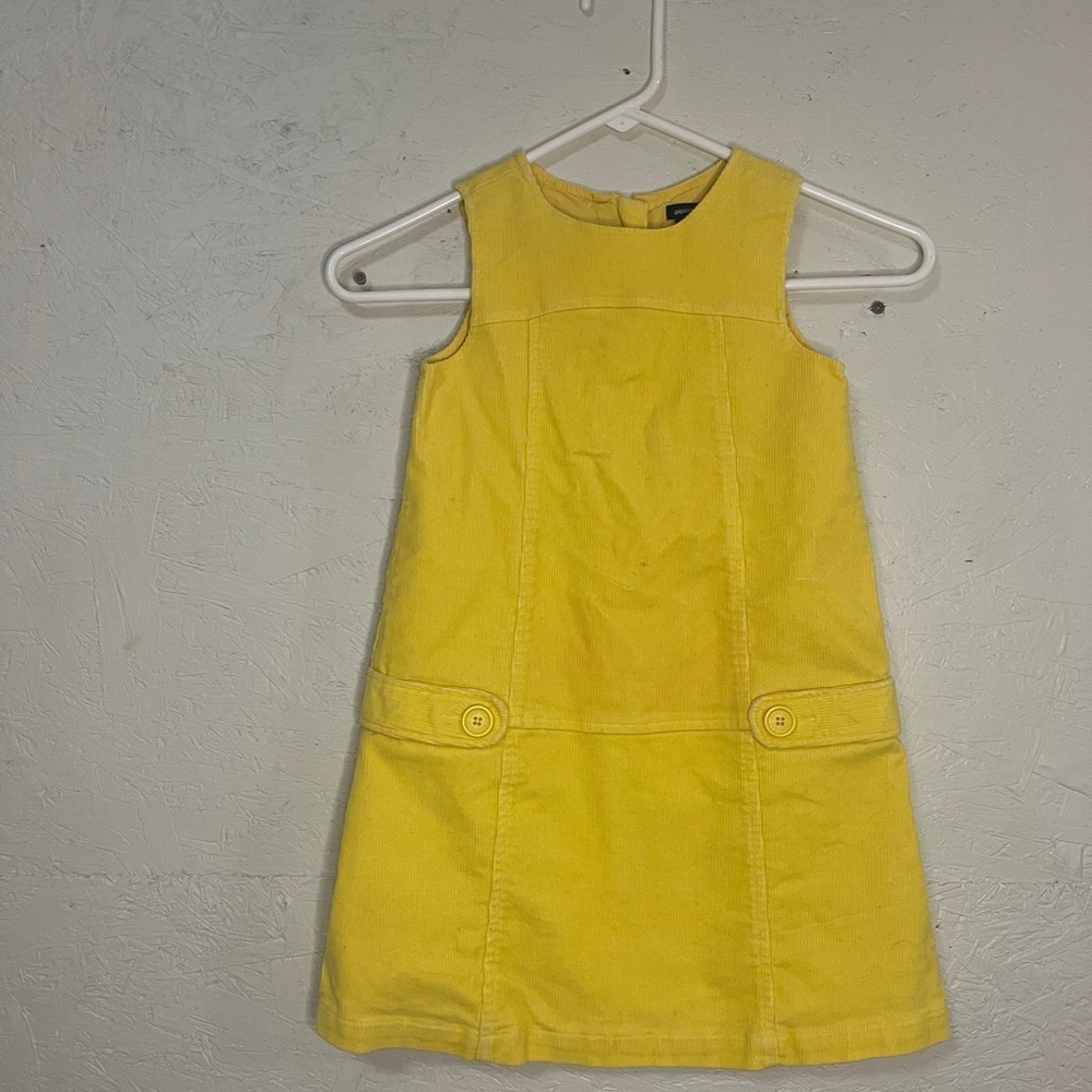 Vintage GAP Yellow Sleeveless Sheath Dress Casual Crew Neck